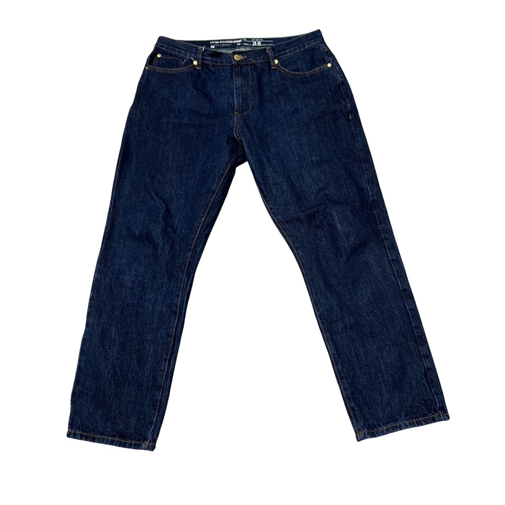 LRG Lifted Research Indigo Raw Denim Jeans 38 Y2K Skater Baggy Streetwear VTG